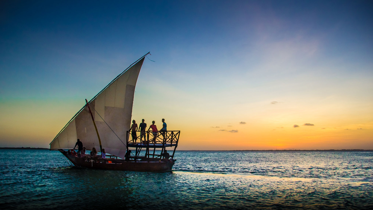 Sunset dhow cruises on the Indian Ocean