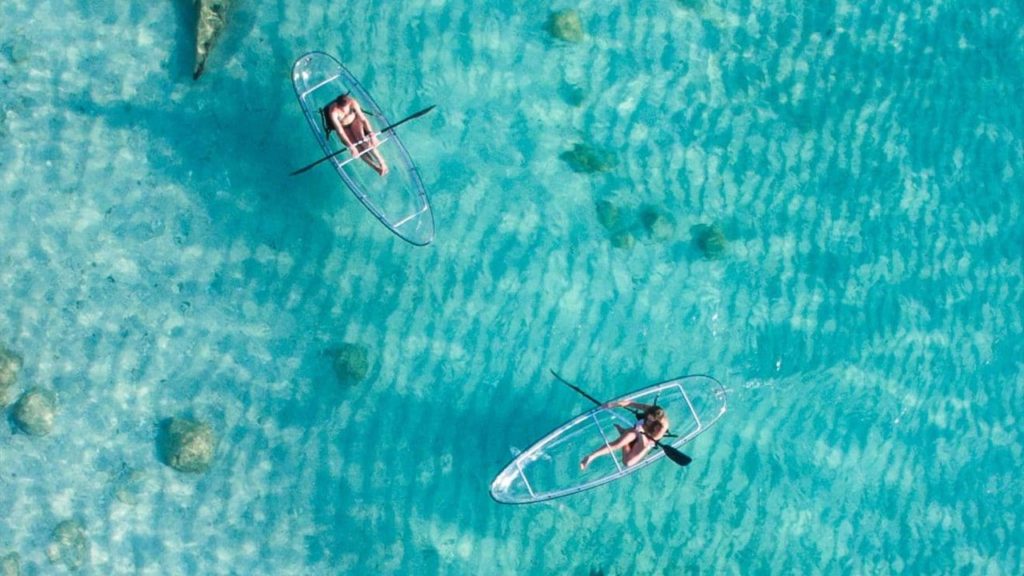 Transparent Kayaking at Paje beach